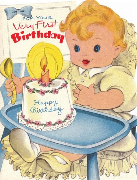 Vintage 1960s For Your Very First Birthday Greetings Card