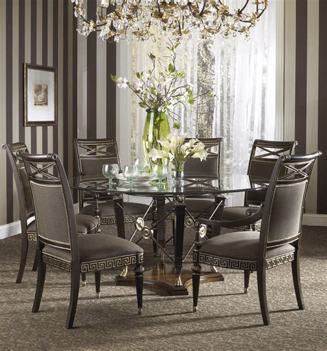 Buy The Belvedere Dining Room Set With Ground Glass Table By Fine