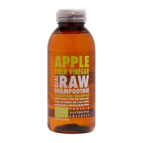 Real Raw Shampoothie Apple Cider Vinegar Clarifying Shampoo 12 Oz
