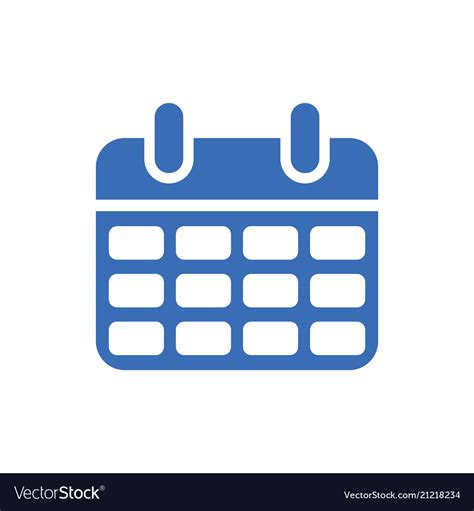 Calendar Icon Event Symbol Day Or Month Icon Vector Image