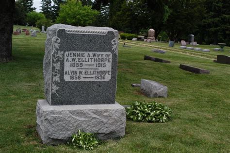 Oakland Cemetery Woodstock Alvin And Jennie Ellithorpe