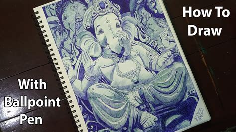 How To Draw Hyperrealistic Ganesha Statue By Bic Cristal Ball Pen