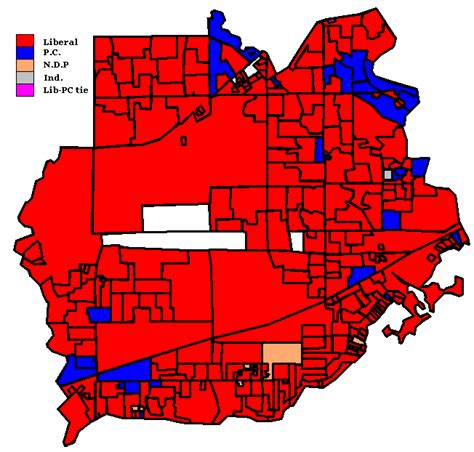 Canadian Election Atlas Provincial Poll Maps Ontario