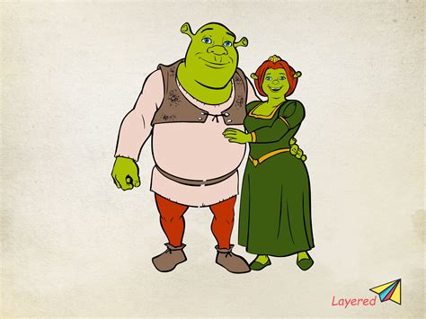 Shrek And Fiona Vector Shrek And Fiona Clipart Shrek And Fiona Cricut
