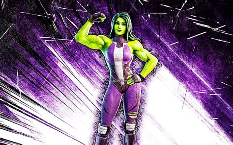 4k Descarga Gratis She Hulk Arte Grunge Fortnite Battle Royale