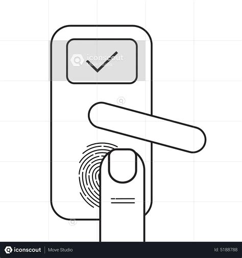 Fingerprint Door Unlocked Animated Icon Download In Json Lottie Or Mp4