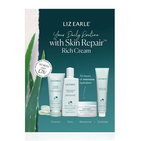 Liz Earle Your Daily Routine With Skin Repair Rich Cream Kit Sephora Uk