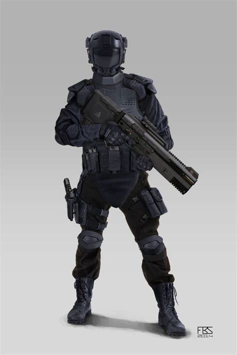 Futuristic Swat Sci Fi Armor Power Armor Cyberpunk Character