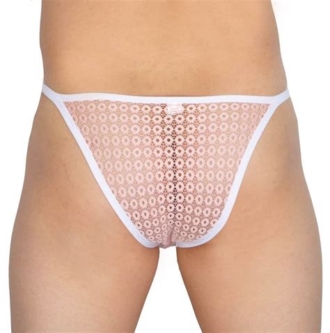 Usa Seller Sexy Mens Briefs Mesh Sheer Lace Pouch G String Bikini Hot Sex Picture