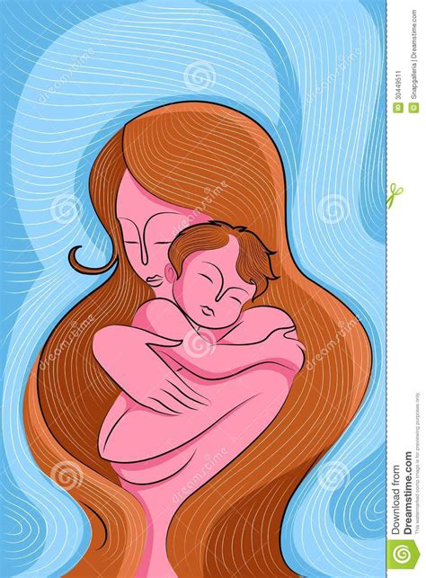 Mother Embracing Child Stock Vector Illustration Of Embrace 30449511