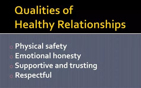 Ppt Qualities Of Healthy Relationships Powerpoint Presentation Free