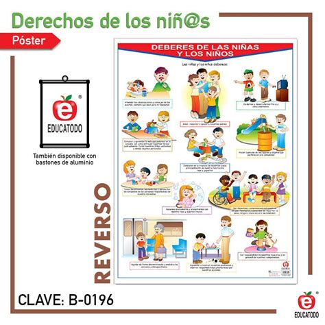 Póster Derechos Y Deberes De Las Niñas Y Los Niños Educatodo