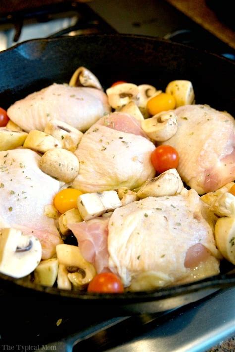 Roasting is very similar to baking, in that it entails cooking the food in the oven, with little to no liquid involved, usually uncovered. Baked bone in chicken thighs · The Typical Mom