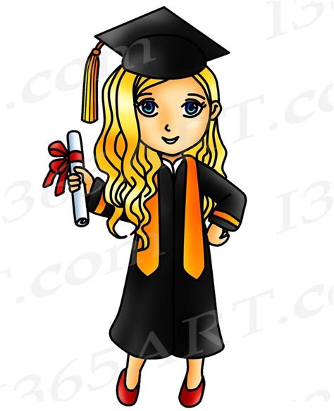 Graduation Clipart Graduation Clip Art Graduation Girls Etsy