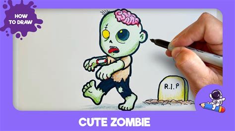 How To Draw A Zombie Cute Drawing Tutorials Everybody Can Draw It