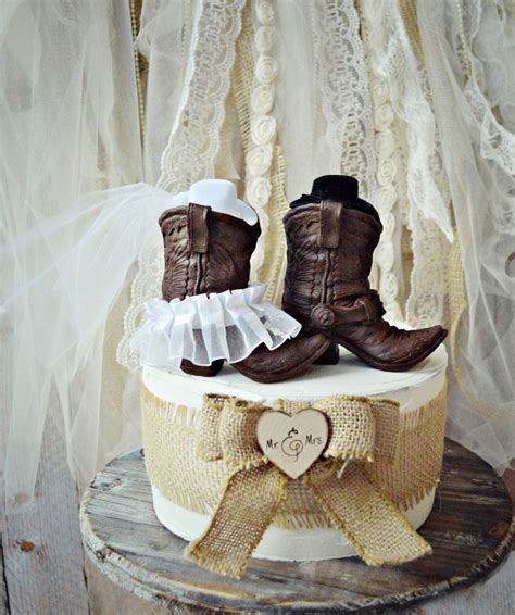 Cowboy Boots Wedding Cake Topper Western Themed Wedding