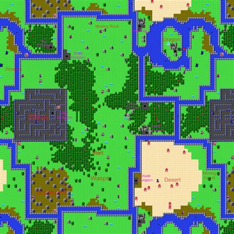 Hydlide Overworld Map