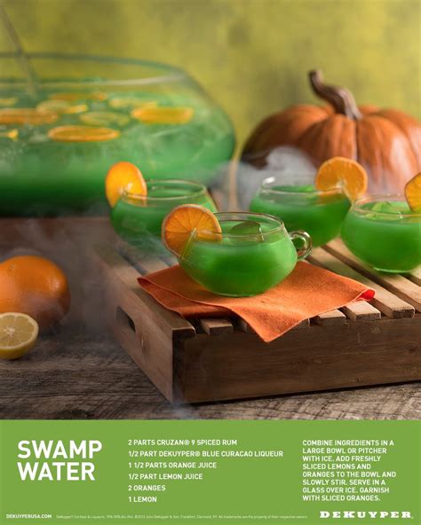 Swamp Water Punch Swamp Water Cocktail Dekuyper® Recipe Mixed Drinks Recipes Themed