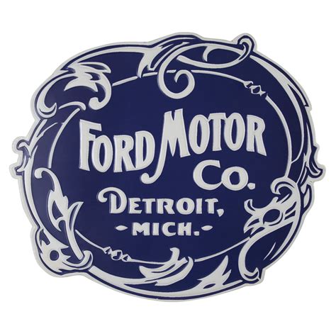 Ford Motor Co Embossed Metal Sign