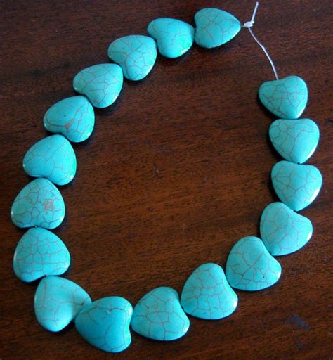 Lot Of Beautiful Howlite Turquoise Hearts