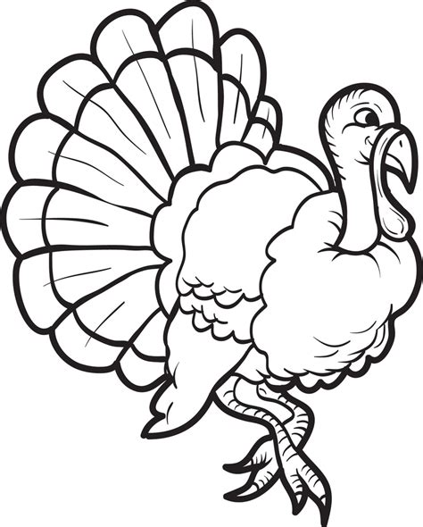 Printable Turkey Coloring Page For Kids 15 Supplyme