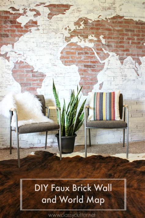 Diy Faux Brick Wall Indoor Accent Wall Classy Clutter