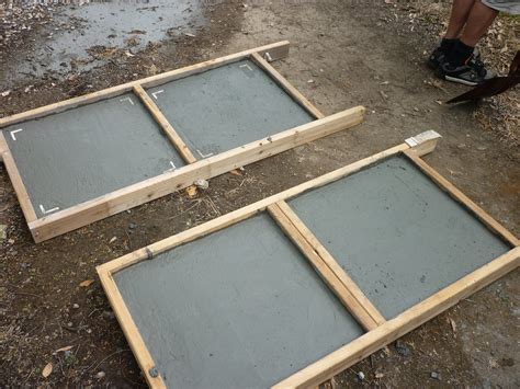 Smooth the top of the mold with a trowel. Homemade pavers experiment | Concrete pavers in homemade ...