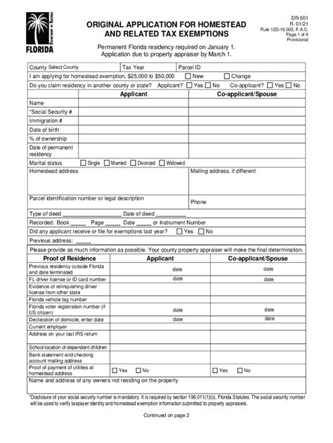 Homestead Exemption Florida Deadline 2021 2023 Form Fill Out And Sign