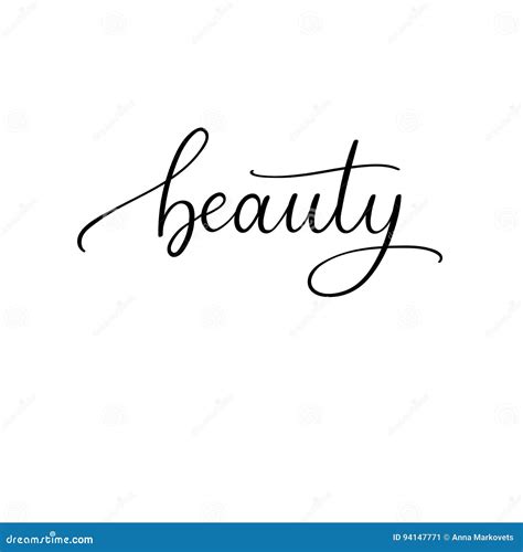 Beauty Modern Calligraphy Inscription Vector Hand Lettering Greeting