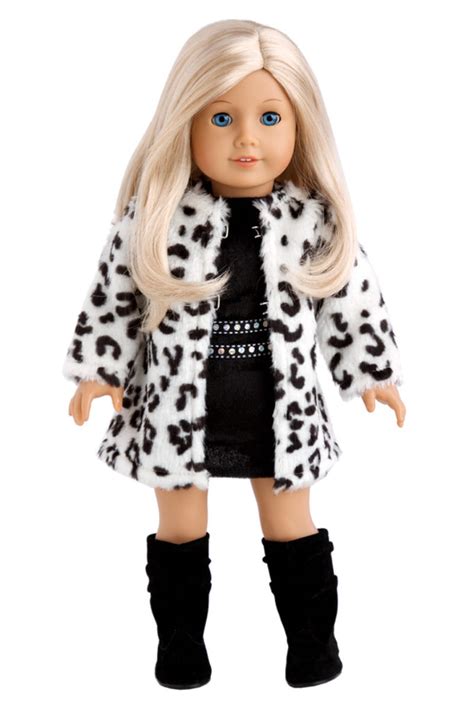glamour girl clothes for 18 american girl doll faux fur coat dress boots dreamworld