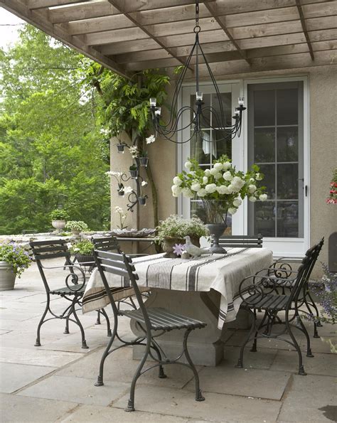 Covered Porch French Country Decorating Terrace Decor French