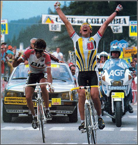 Allí empezaron a escribir su historia los pedaleros cafeteros en europa el 16 de julio de 1984. Fabio Farelli: Anselmo Fuerte