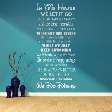 In This House We Do Disney Style Quote Rules Vinyl Wall Art Sticker