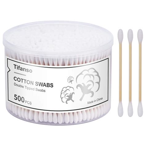Buy Tifanso 500 Count Cotton Swabs Natural Double Round Cotton Tip Cotton Buds With Strong