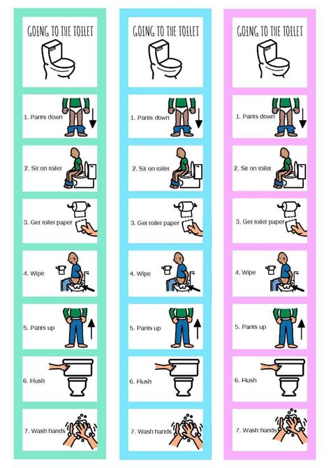 toileting visual schedule printable free