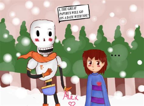 Undertale Papyrus And Frisk By Alexisfabulous On Deviantart