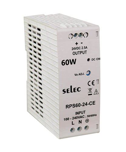 Selec 24vdc Rps60 24 Ce Smps Output Voltage 24 28v Dc Input Voltage Range 100 240v Ac At