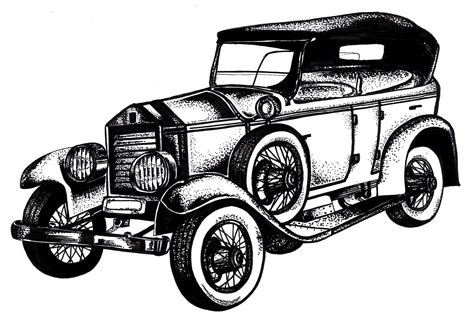 Classic Car Drawings Classic Car Clipart Oldies Pencil And In Color