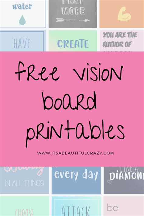 Vision Board Free Template Printable