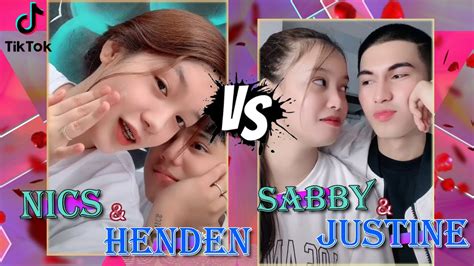 Sabby And Justine Jusbby Vs Nics And Henden Hennics Tiktok Battle
