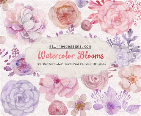 Watercolor Floral Brushes 25 Images For Spring And Summer Designs