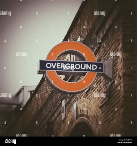 London Overground Sign Stock Photo Alamy