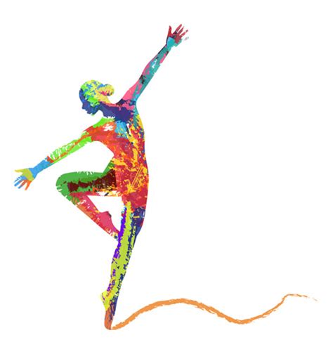Svg, eps, dxf, pdf, png files included. Colorful paint with girl dancing vector 06 - Vector People free download