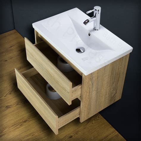 * vanity is constructed of oak hardwood providing a sturdy construction and a clean appearance. Vanity Unit Wall Hung Mounted High Beech Gloss 600mm ...