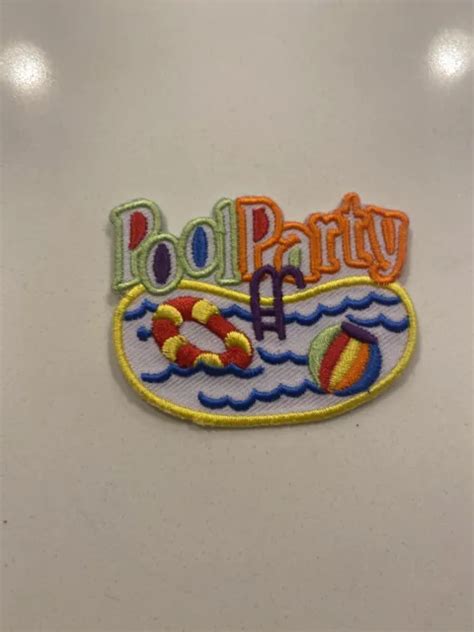 Boygirl Cub Scouts Pool Party Swimming Activity Fun Patch Badge 1