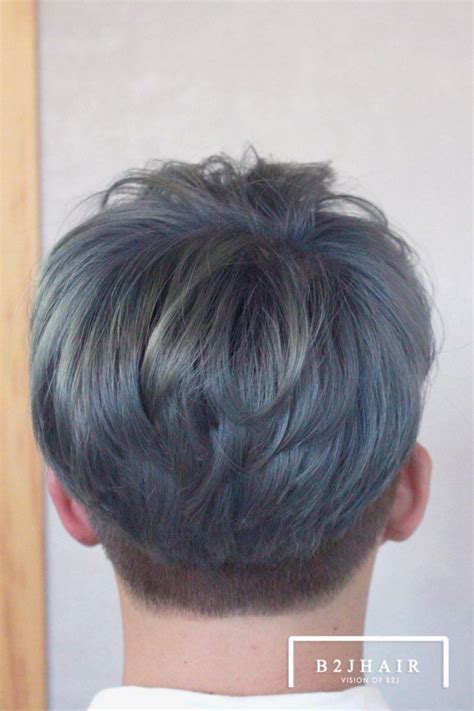 Blue Grey Hair Color Kpophairstyleforguys Kpophair Koreanguyhair Koreanhairstyles Men Hair