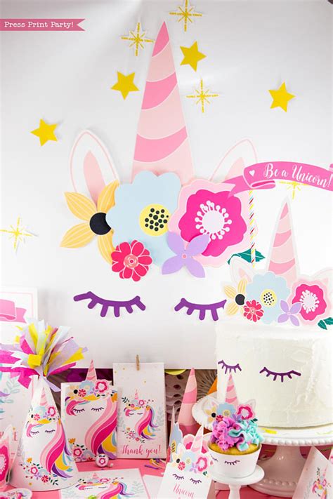 Simply paint it on the horn with a small paintbrush. Unicorn Ears and Horn Template Printable (Backdrop) - Press Print Party!