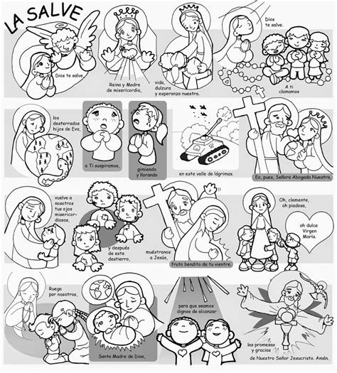 Dibujos Para Catequesis La Salve Catequesis Oraciones Basicas
