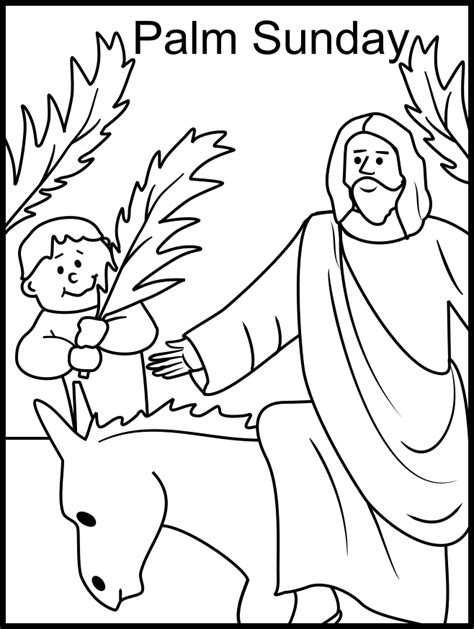 Palm Sunday Coloring page | Coloring Pages - Gospel | Pinterest | Palm