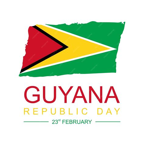 Premium Vector Independence Day Of Guyana Vector Illustration